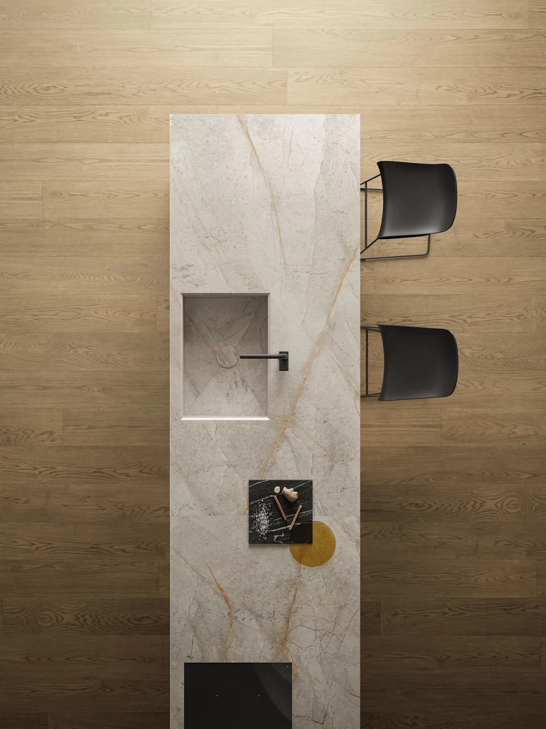 Elegant Appennino marble-effect porcelain stoneware by Atlas Plan