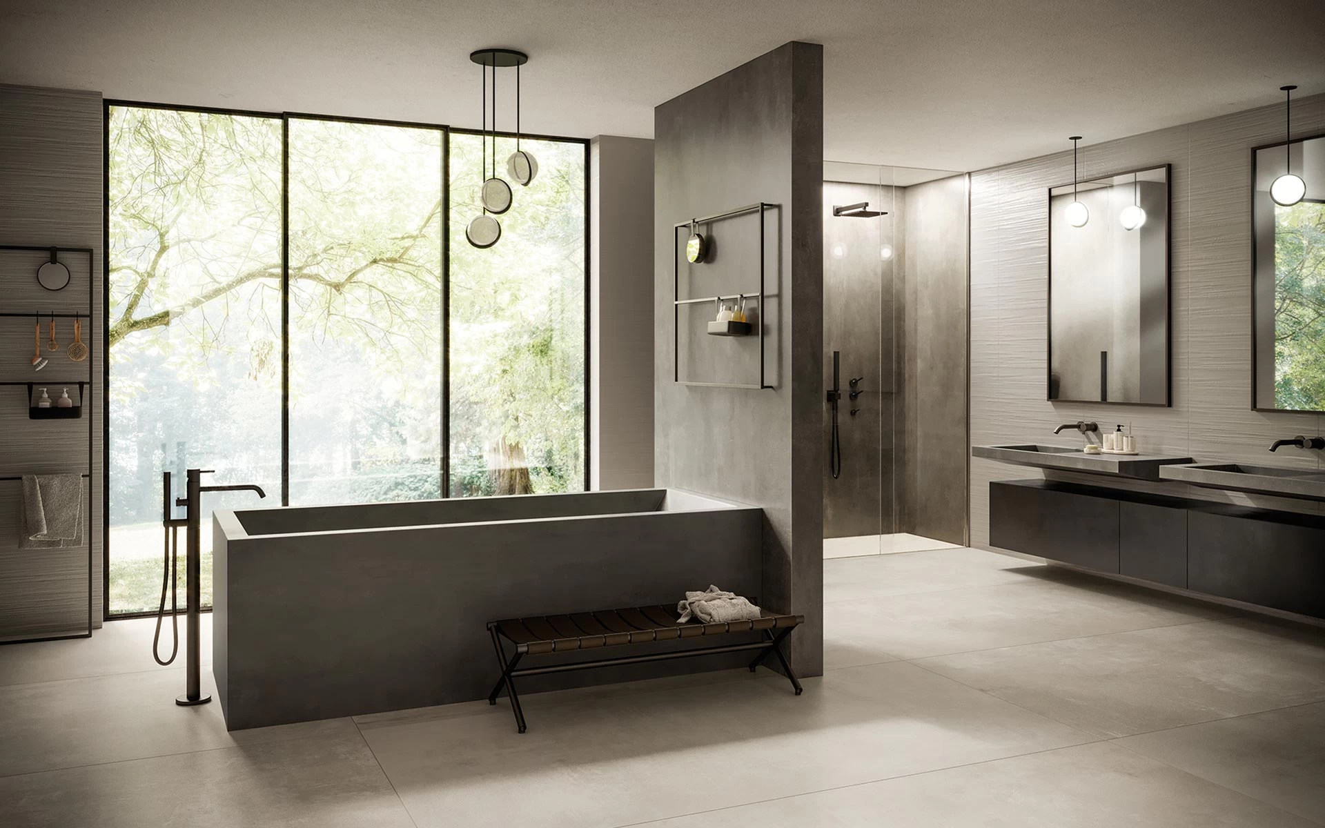 concrete-look-stoneware-cladding-bath-tub