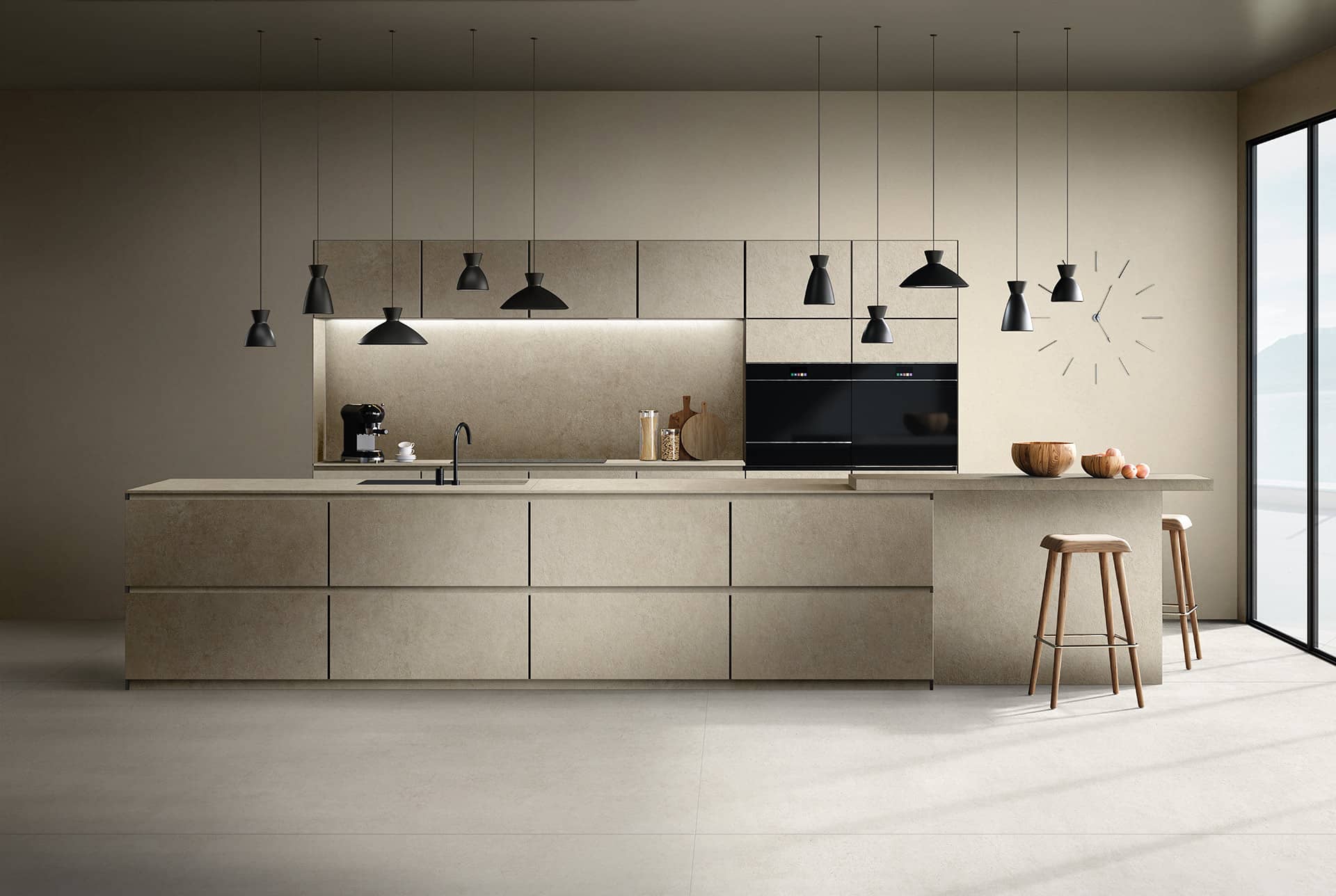 Boost Vision Camel: beige porcelain stoneware slab - Atlas Plan