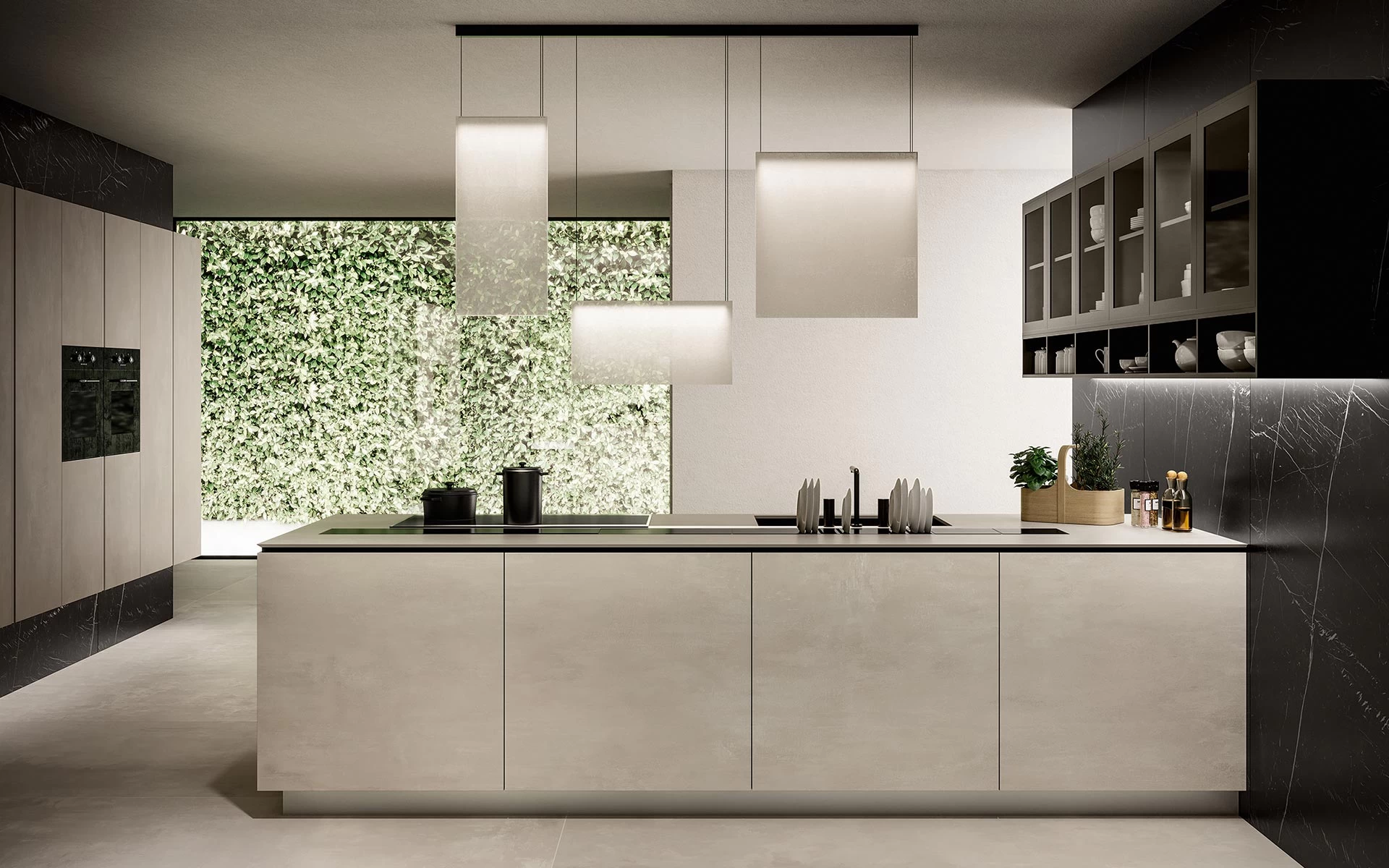 concrete-effect-porcelain-stoneware-kitchen-island-boost-white