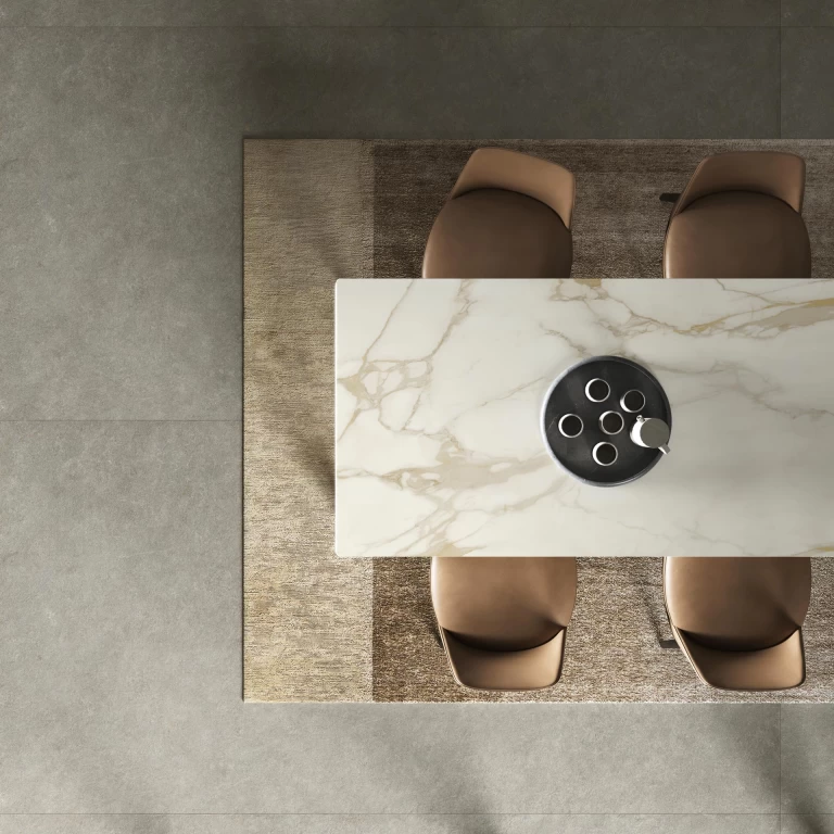 Surfaces in Calacatta Gold porcelain stoneware for residential settings