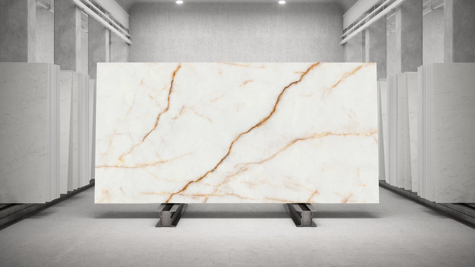 Walls in Ice Crystal large marble-effect tiles for distinctive design