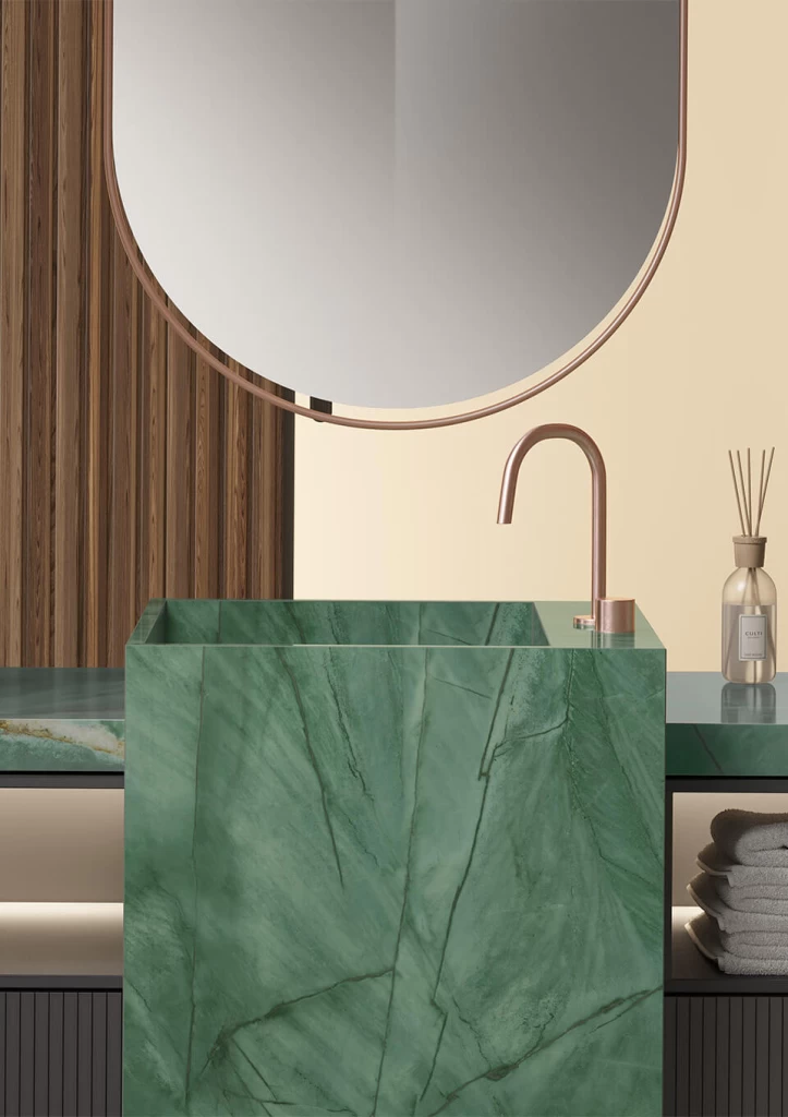 Wash basin cladding - green marble porcelain stoneware – Atlas Plan