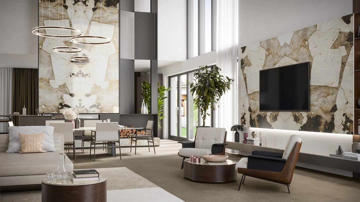 Modern living room dining room combo — Atlas Plan