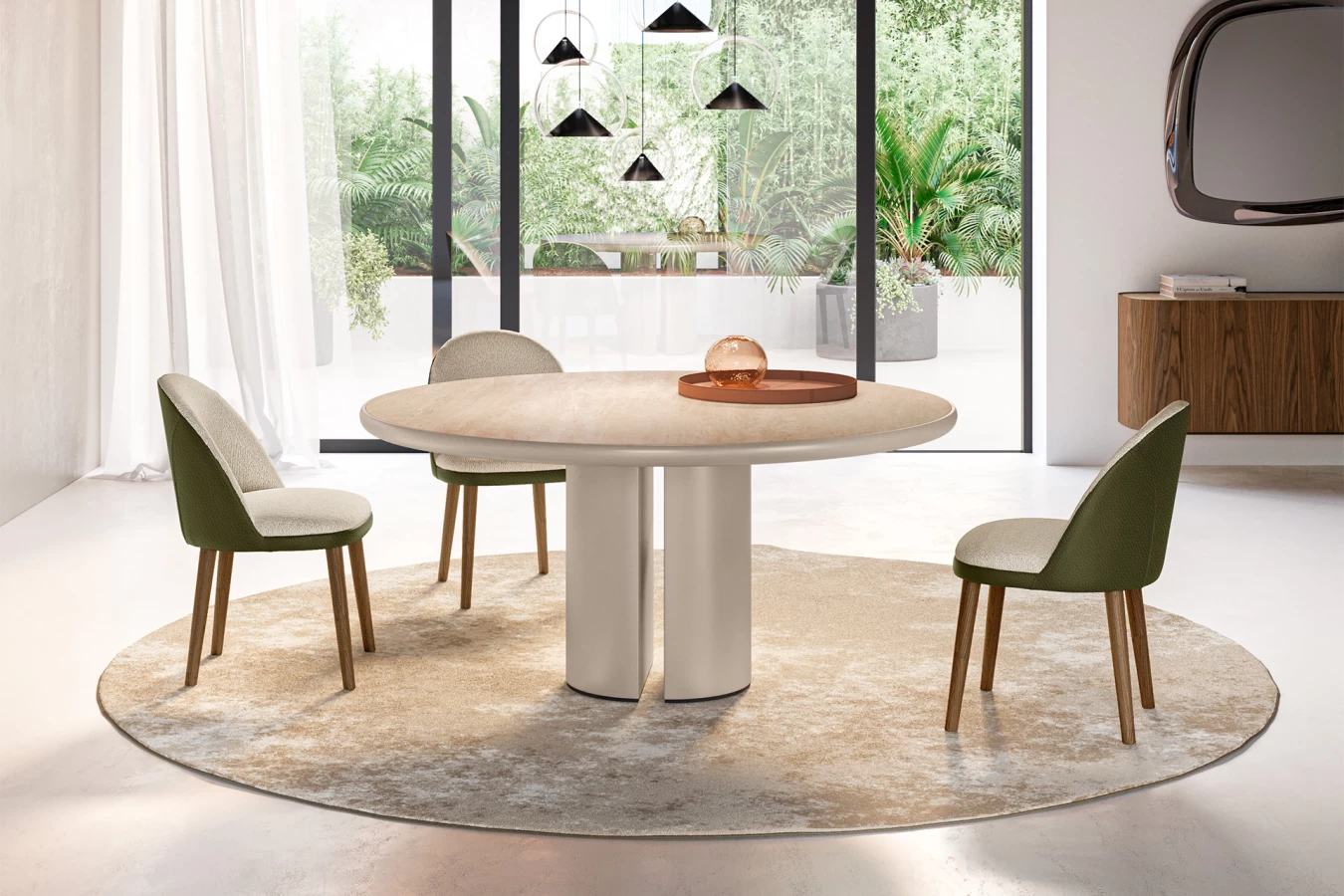 Ceramic Table with Marble Effect Atlas Plan