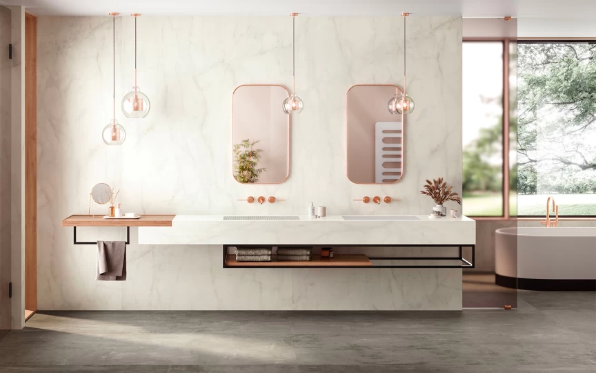 Grosor gres porcelánico baño