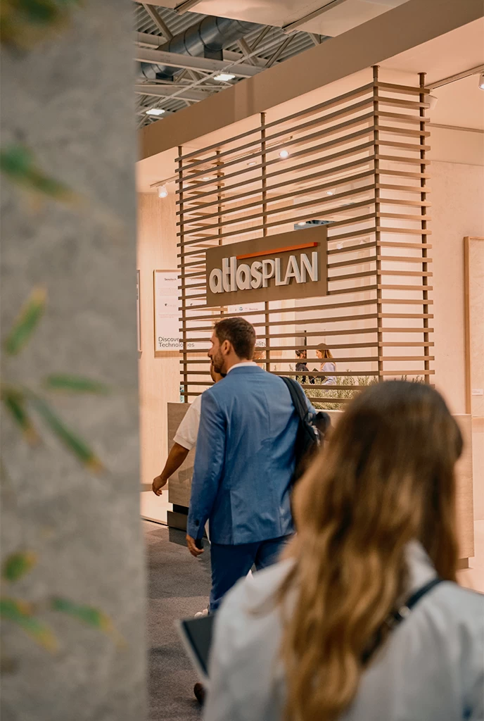 Дизайнерские керамические поверхности, представленные Atlas Plan на выставке BolognaFiere