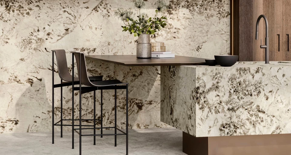 cucina ad angolo con isola