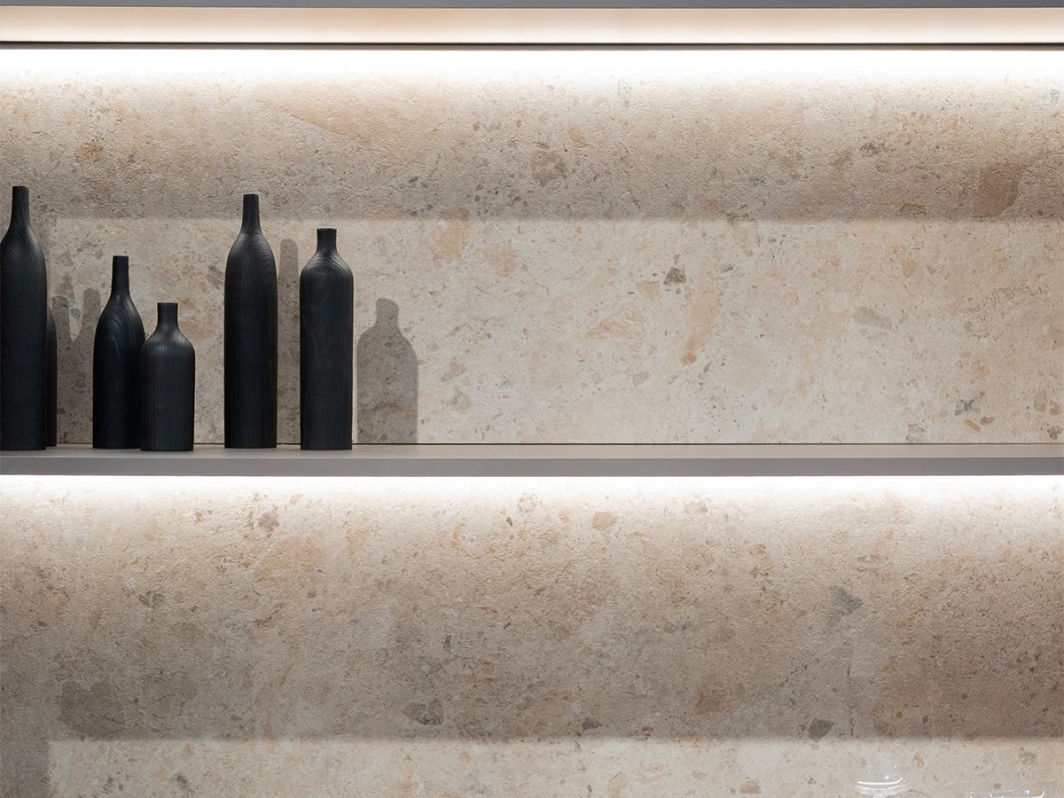 Материальная деталь новых плит Atlas Plan для интерьерного дизайна