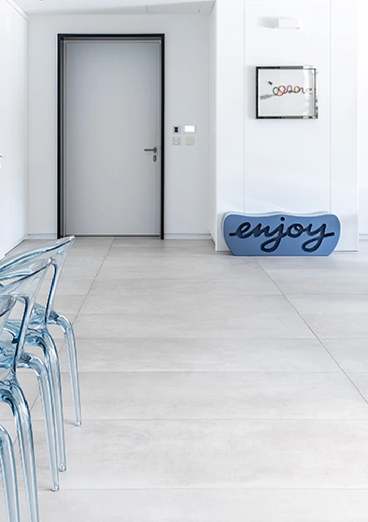 Ben Gera Project Atlas Plan Boost White concrete-effect floor