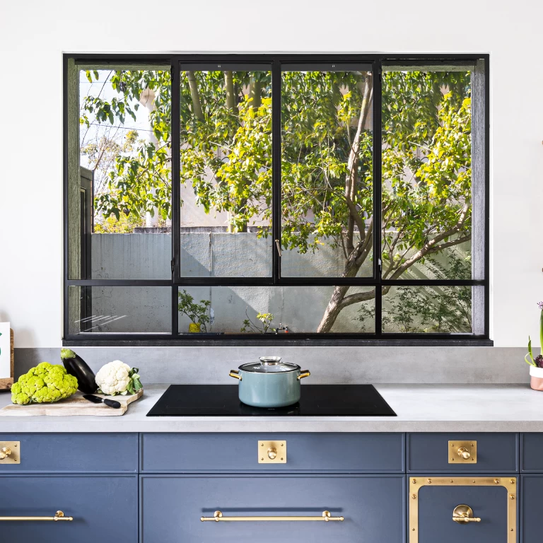 Boost Grey concrete-effect large kitchen tiles by Atlas Plan