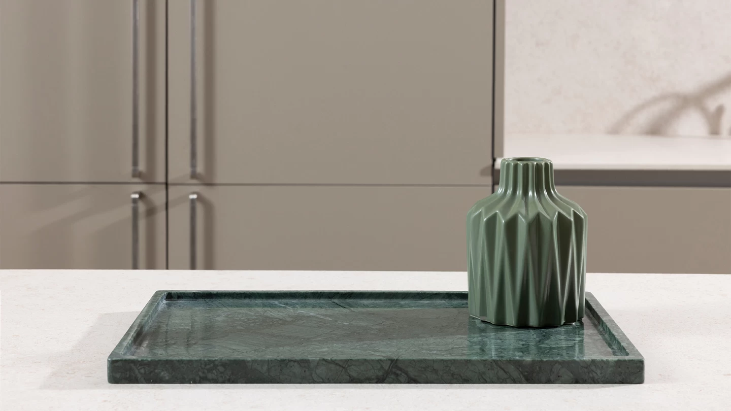 Boost Stone Ivory stone-effect stoneware kitchen worktop by Atlas Plan
